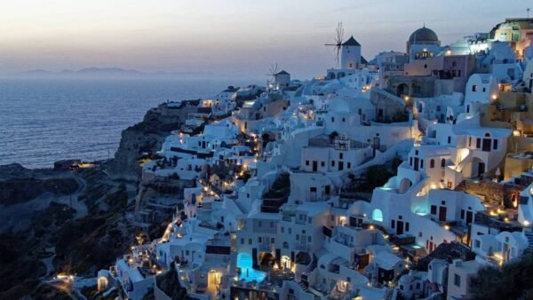 île de Santorin - couché de soleil