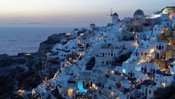 île de Santorin - couché de soleil